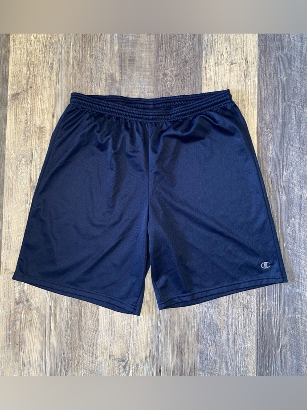 Champion Men's Dark Blue Athletic Mesh Shorts